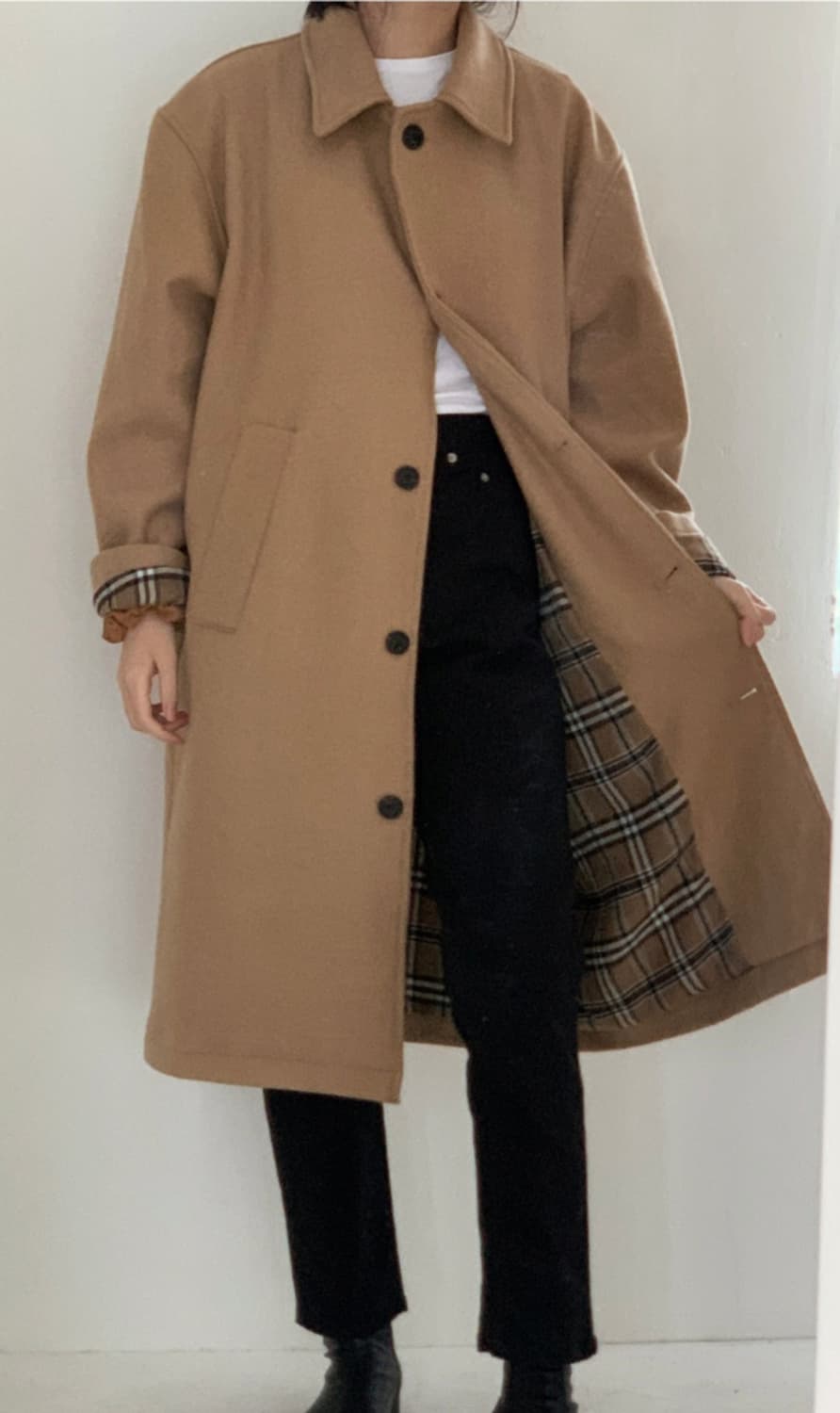 베이지 울 코트 상품이미지2