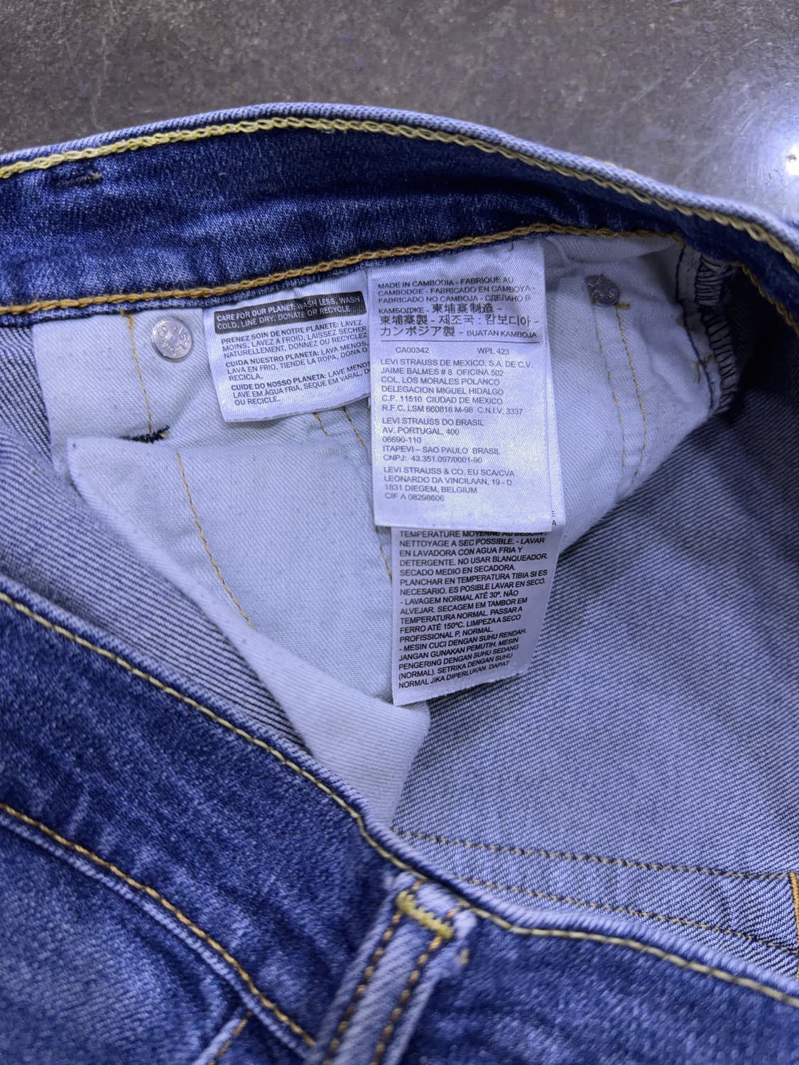 리바이스 513 슬림 스트레이트핏 중청 워싱 데님팬츠 32 상품이미지9