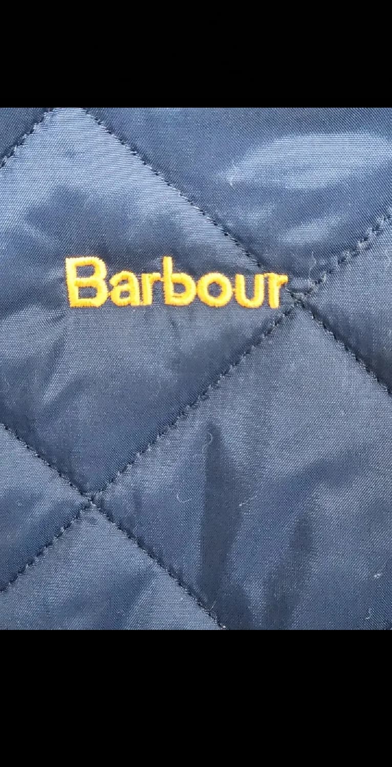 (S) 바버 퀼팅자켓 남색 누빔점퍼 코듀로이 카라넥  상품이미지4