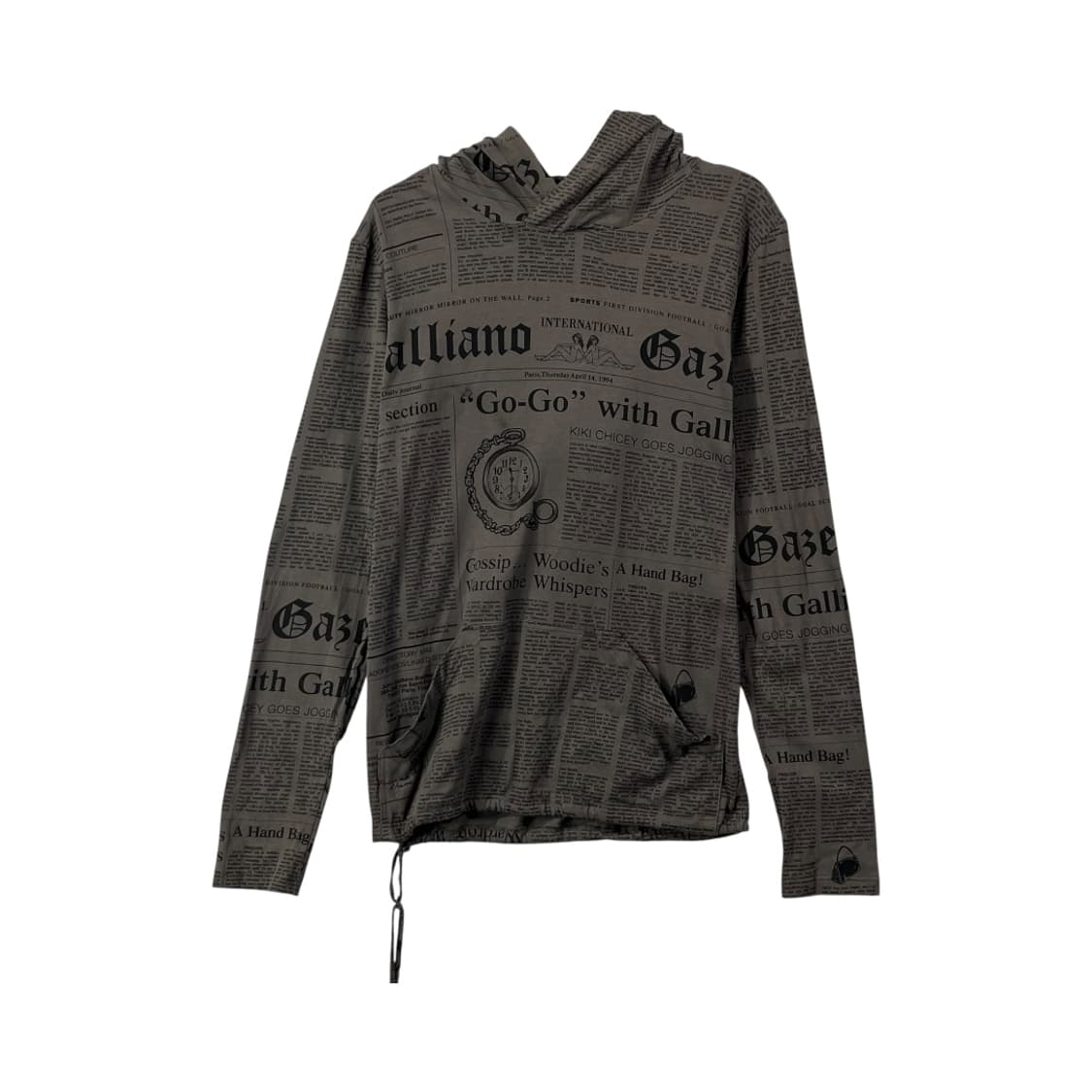 [John Galliano] 00s 존갈리아노 펑크 뉴스페이퍼 후드티 상품이미지2