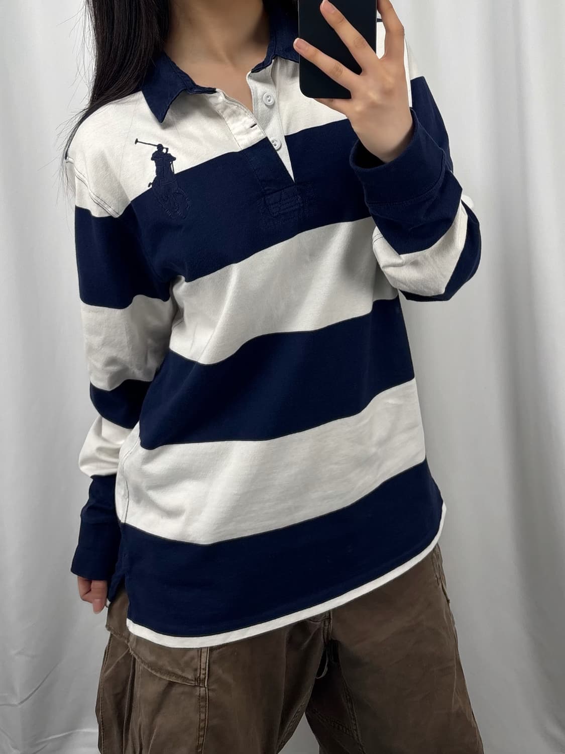 폴로 스트라이프 긴팔 럭비티 상품이미지3