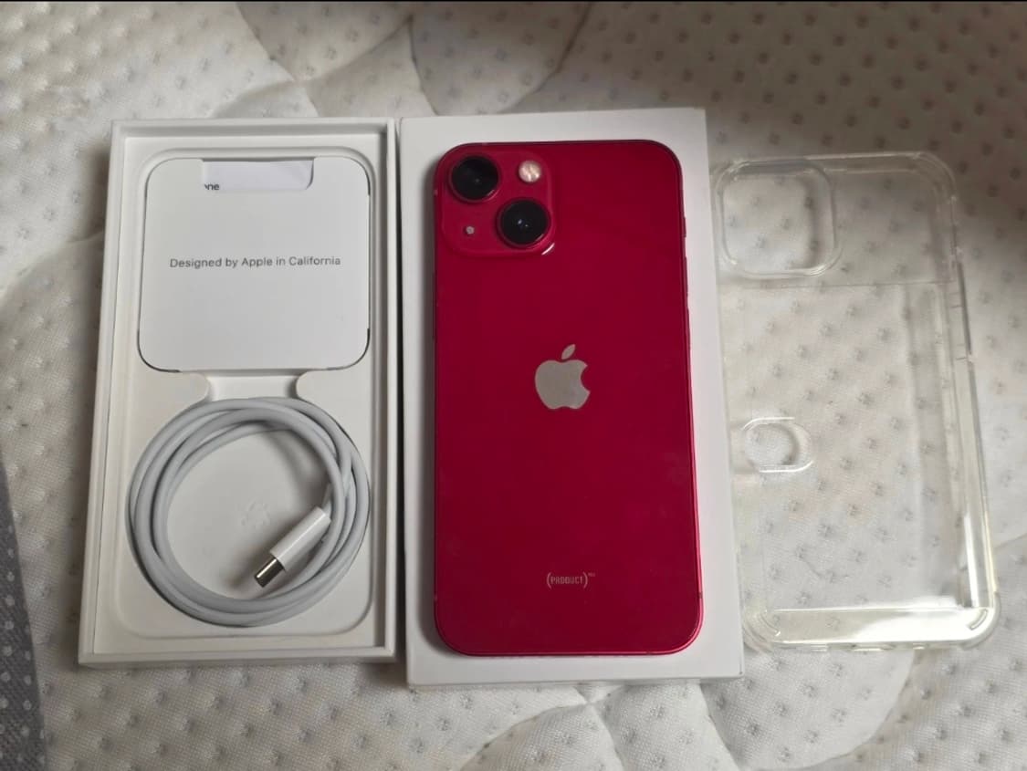 아이폰13미니 프로덕트 레드 순정상태 풀박 풀세트 상품이미지1
