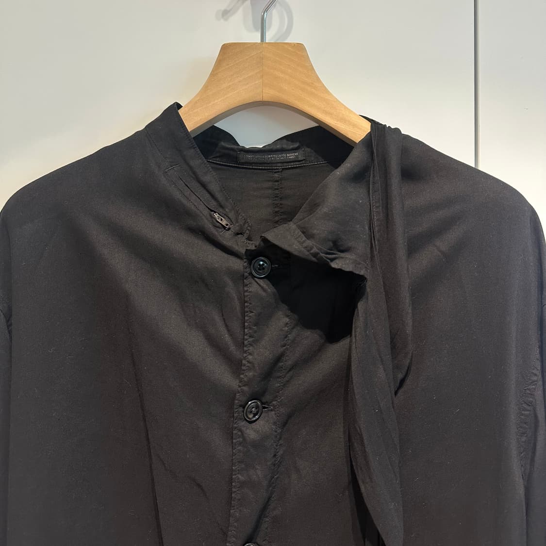 요지야마모토 뿌르옴므 스카프 텐셀 코트 상품이미지3