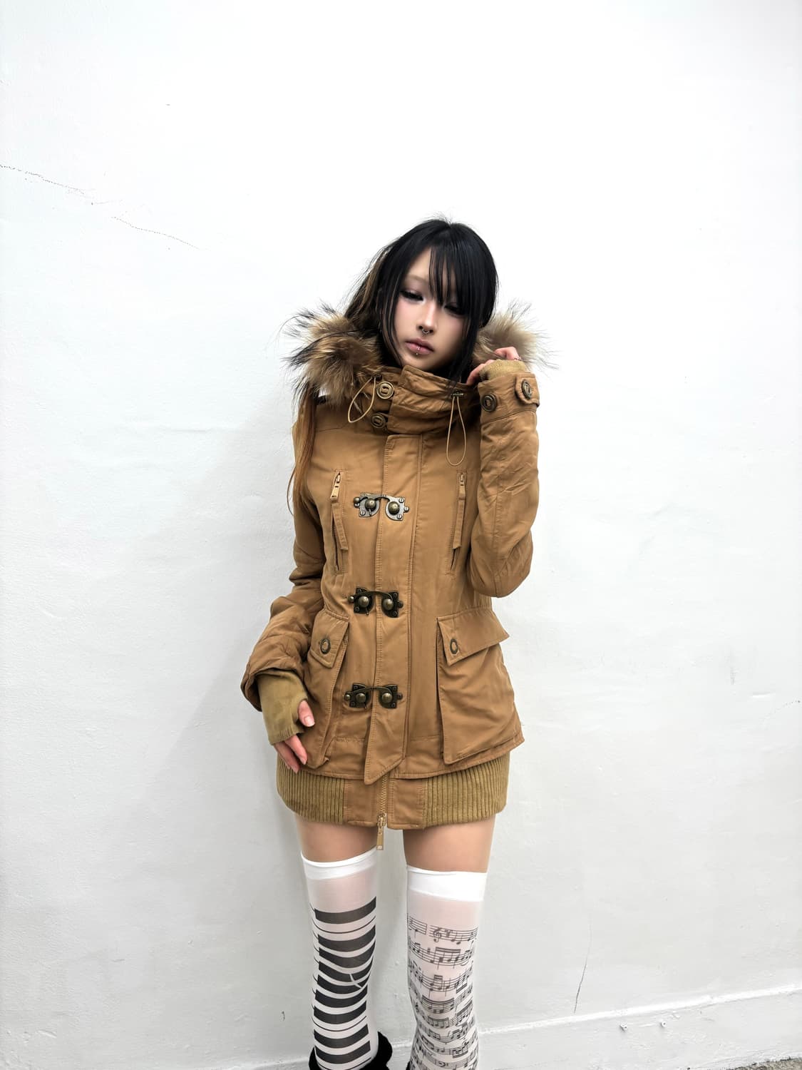Sly carmel fur hood jacket   상품이미지2