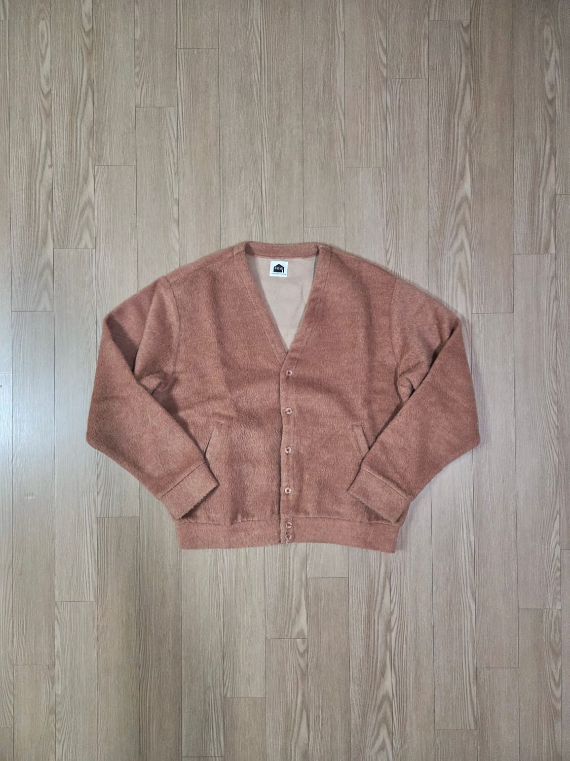 Fafatt 라이트 핑크 쉐독 울 카디건 상품이미지1