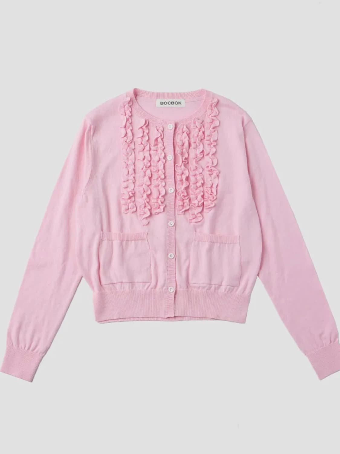 복복 스프링 프릴 가디건 핑크 상품이미지1