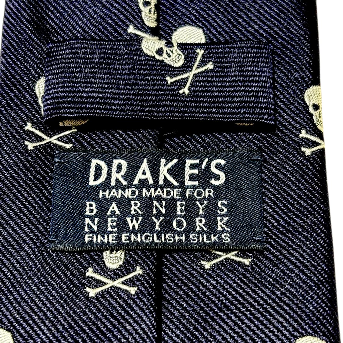 드레익스 바니즈뉴욕 콜라보 스컬패턴 실크 넥타이 상품이미지5