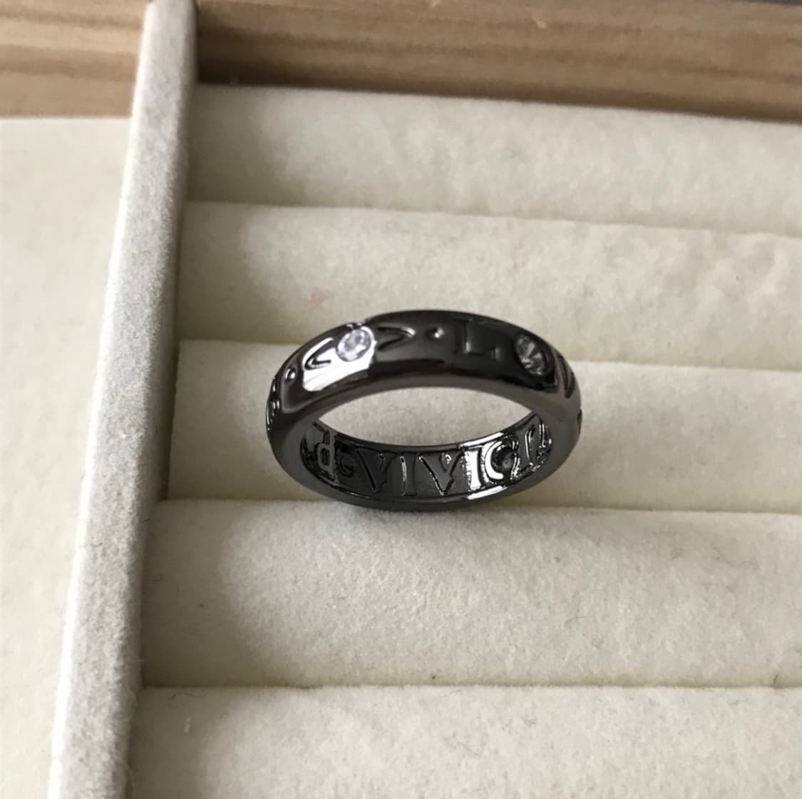 비비안 웨스트우드 아카이브 레터링 orb 각인링 반지 상품이미지4