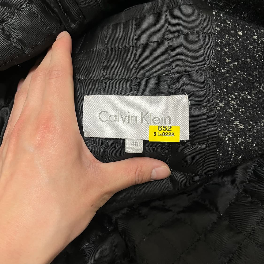 캘빈클라인 스탠다드 누빔 헤링본 싱글 코트 48  상품이미지4