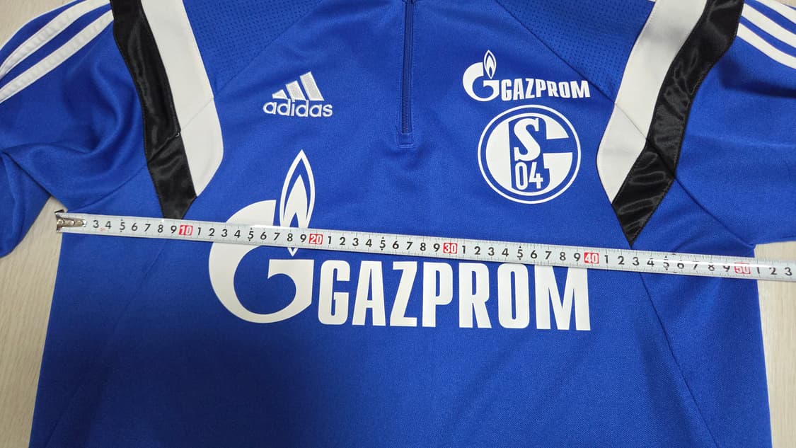 (착샷) 아디다스 샬케04 유니폼 하프 져지 트레이닝 탑  상품이미지7