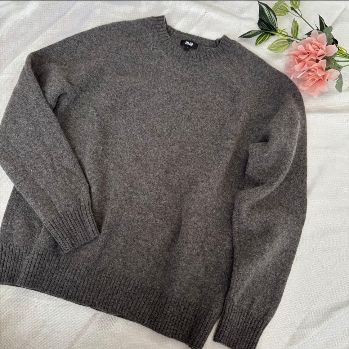 유니클로 블랙,그레이 램스울크루넥스웨터 Uniqlo 세트 상품이미지3