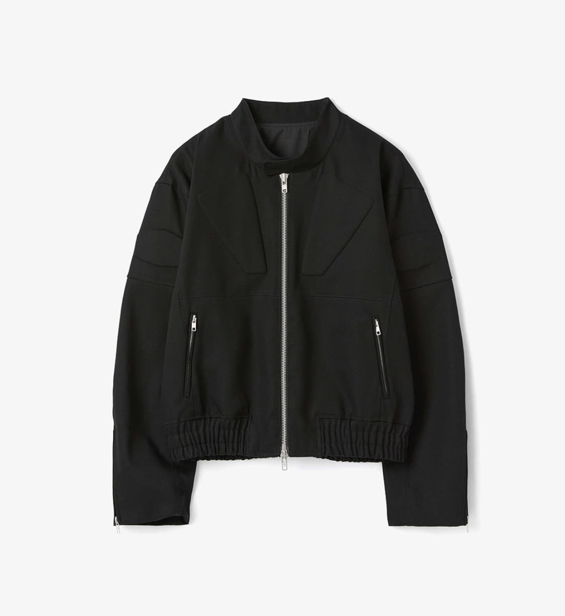 [새상품] 르마드 엠보 트윌 라이더 자켓 블랙 상품이미지2