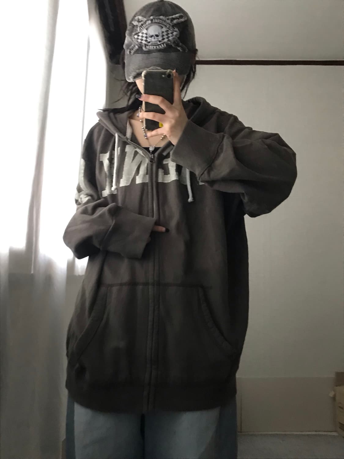 아메리칸이글 브라운 오버핏 후드집업 상품이미지4