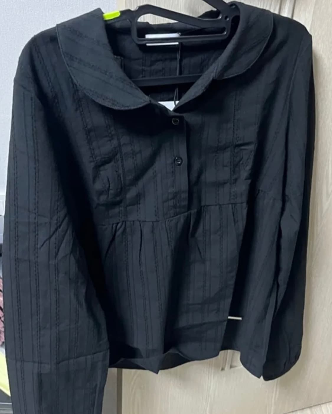 미세키서울 Round collar shirt BLACK 상품이미지3