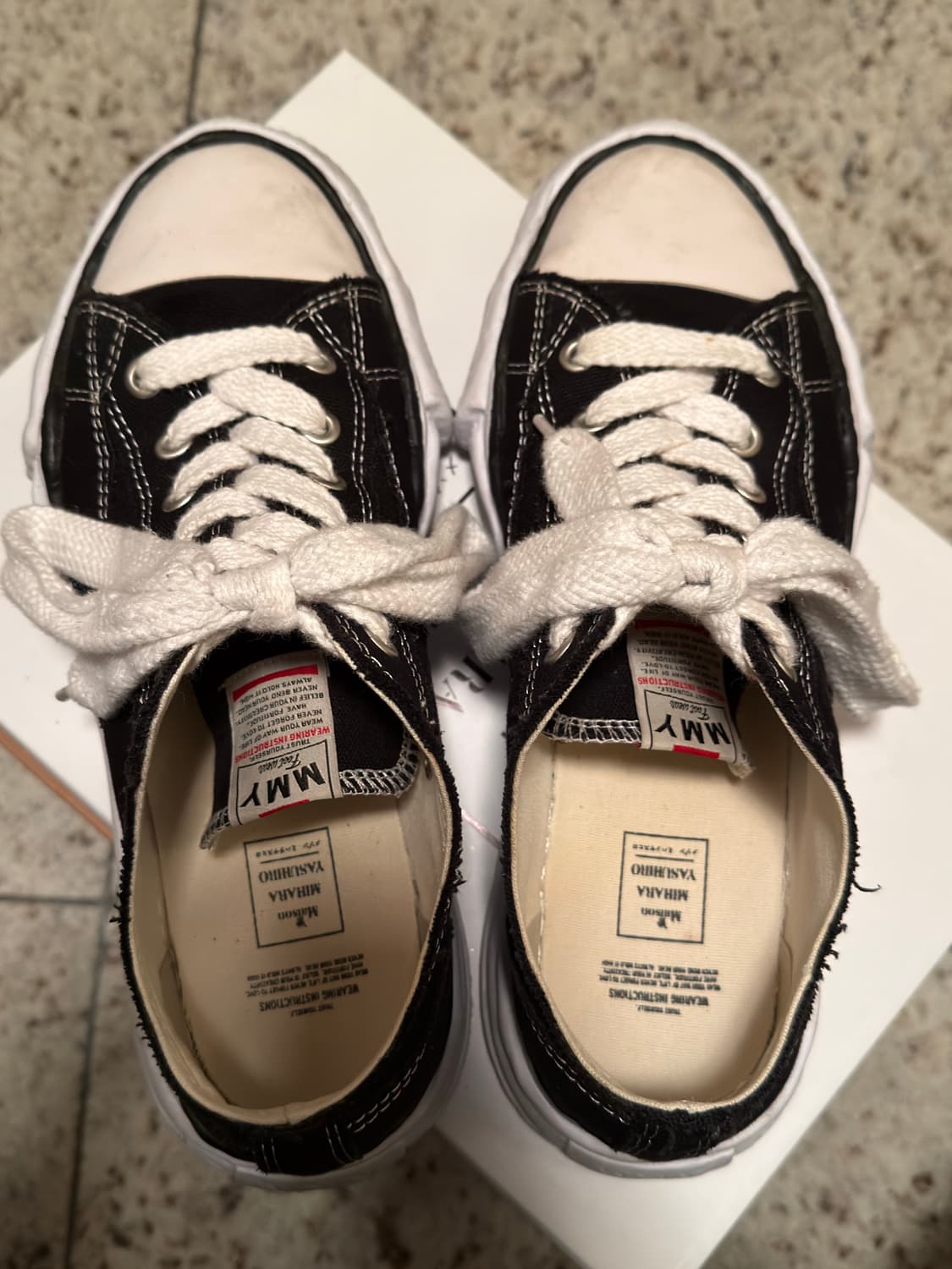 미하라 야스히로 피터슨 OG 솔 캔버스 로우 스니커즈 블랙 상품이미지3