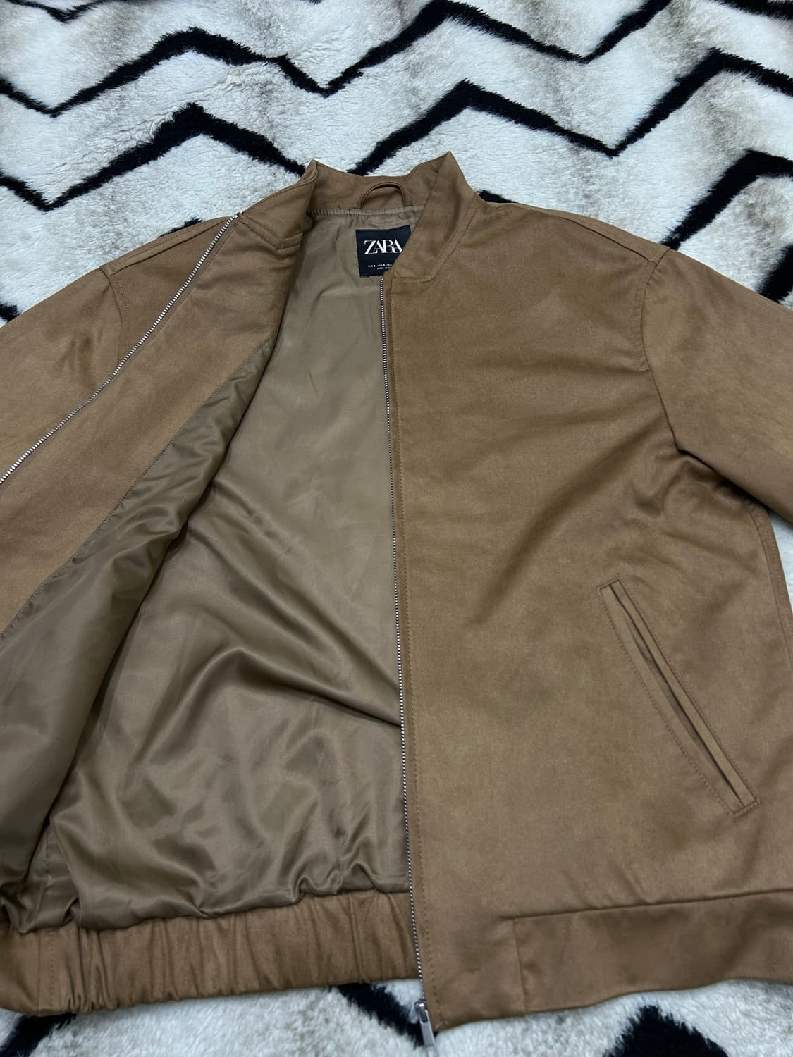 [한국M]ZARA 스웨이드 블루종 자켓/미드카멜 상품이미지3