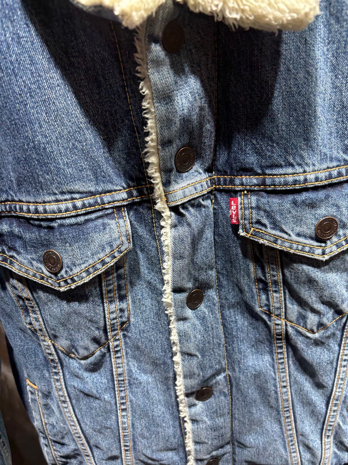 S 리바이스 투포켓 양털 카라 데님자켓 상품이미지4
