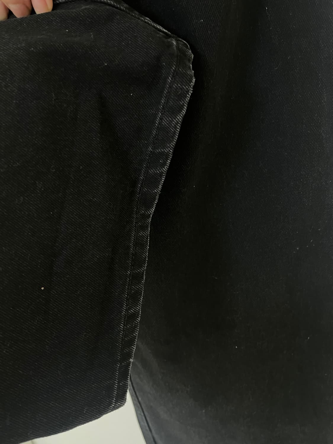 032c /30 /뉴 클래식 와이드 레그 진 워시드 블랙 상품이미지5