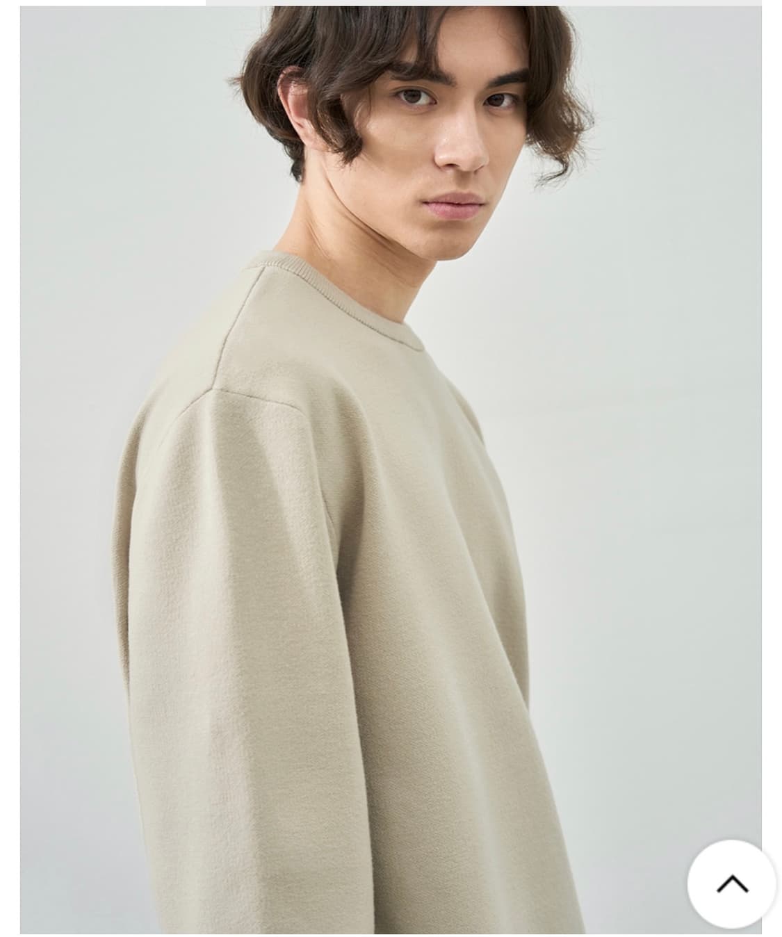 (새상품)(L) 드로우핏 소프트 에센셜 라운드 니트 SAND BEIGE 상품이미지5