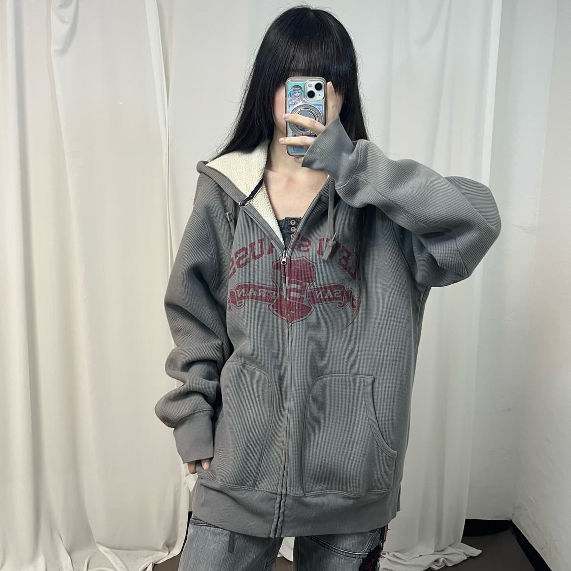 Levi’s waffle cotton zip-up hoodie  상품이미지1