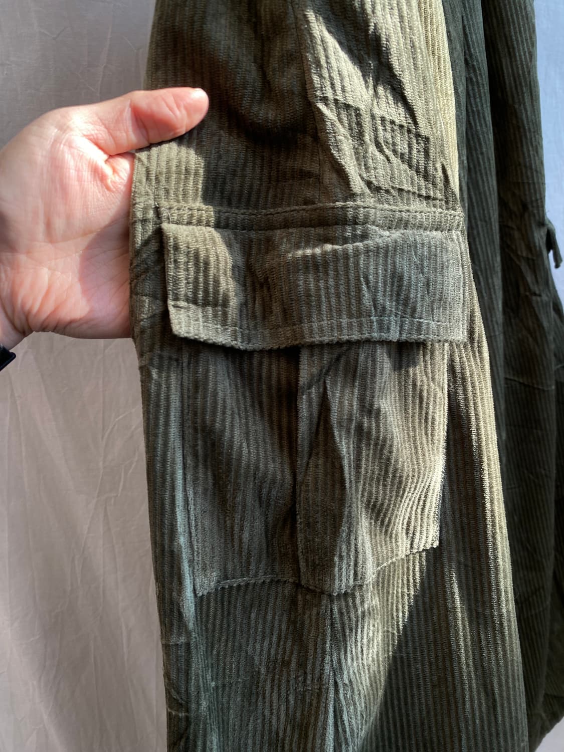 SUREVE 카키 코듀로이 밴딩스커트(XL) 상품이미지5