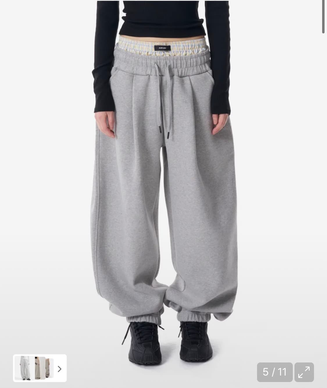 Laced CROS2 Patch Sweatpants (Gray) 아캄 상품이미지2