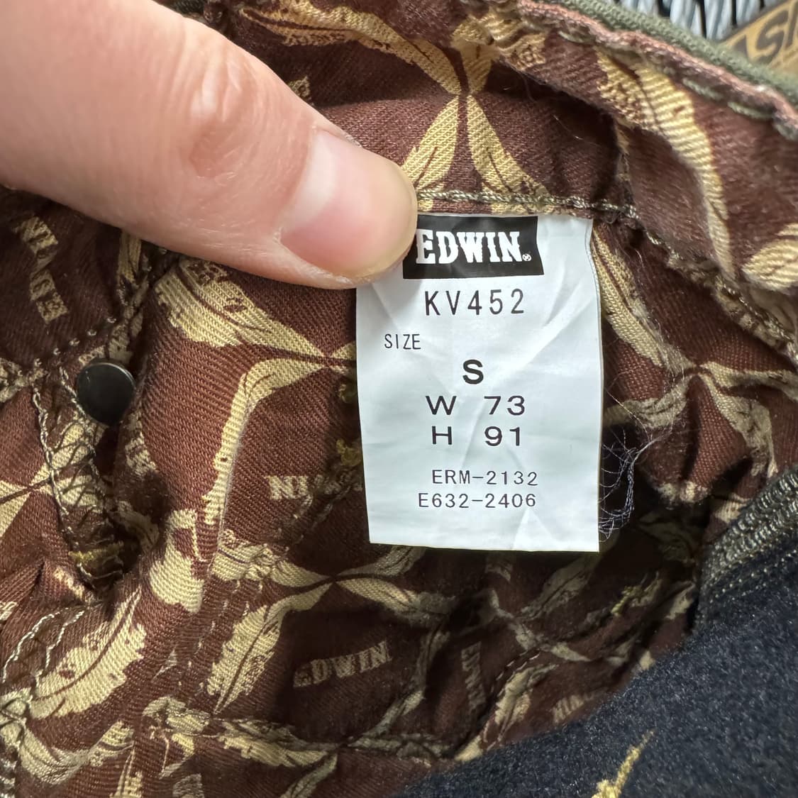 00s 에드윈 빈티지 카고 팬츠 전면 멀티 포켓 포인트 카키 상품이미지7