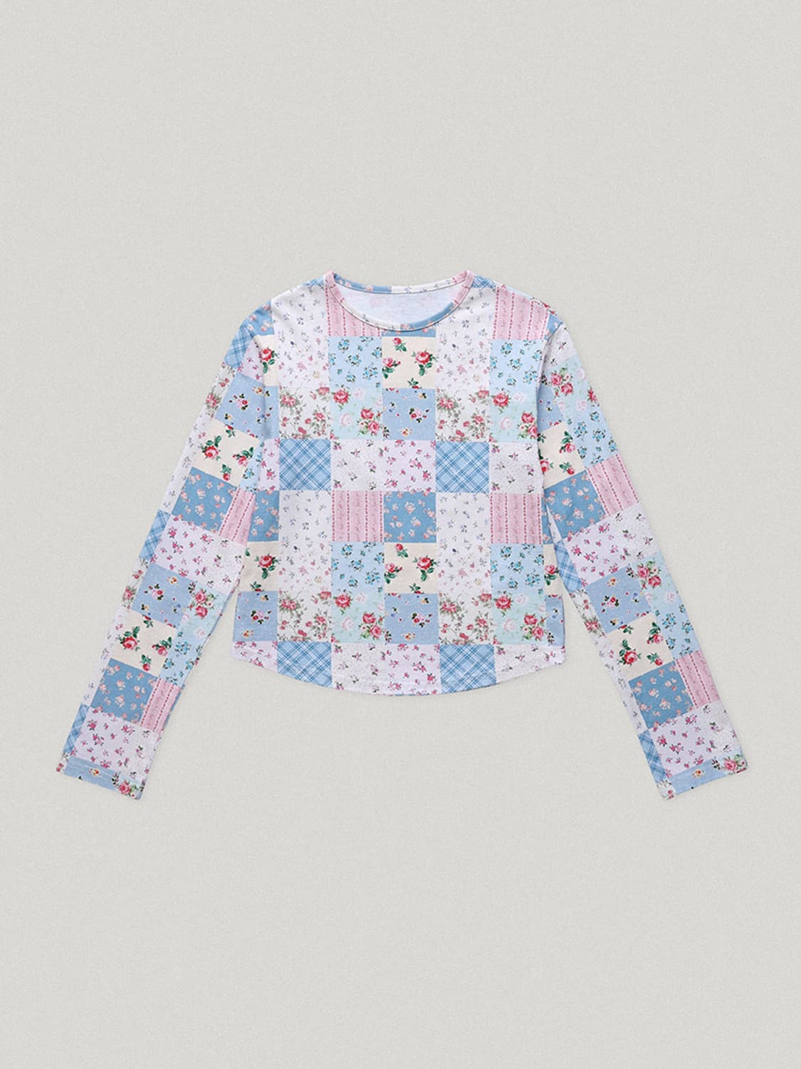 스무드무드 패치긴팔티 Shalott Floral Patchwork Tee 상품이미지1