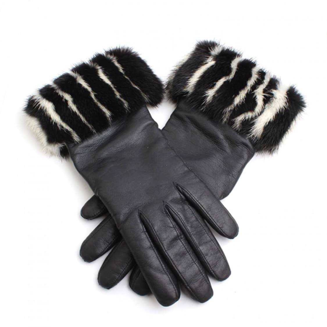레나 랑에 밍크 퍼 트림 램스킨 장갑 상품이미지1