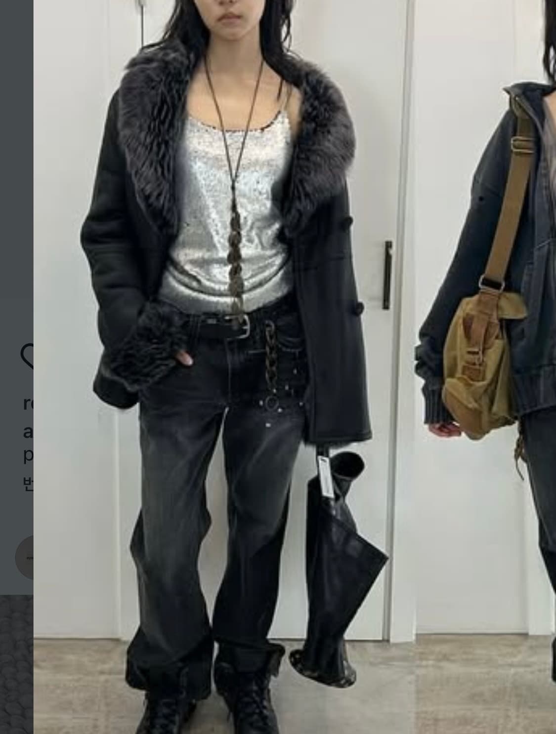 아야즈 무스탕 퍼 코트 빈티지 상품이미지1