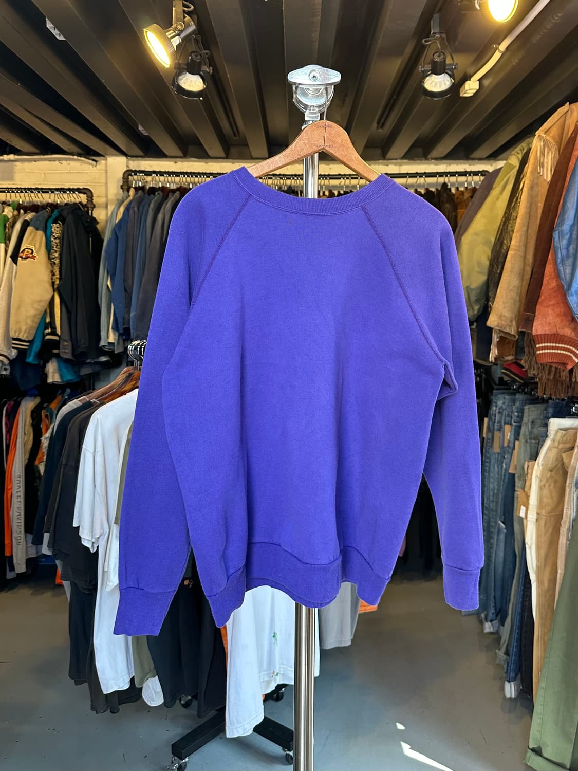 90s 50/50 플레인 스웻셔츠 퍼플 made in usa 상품이미지2