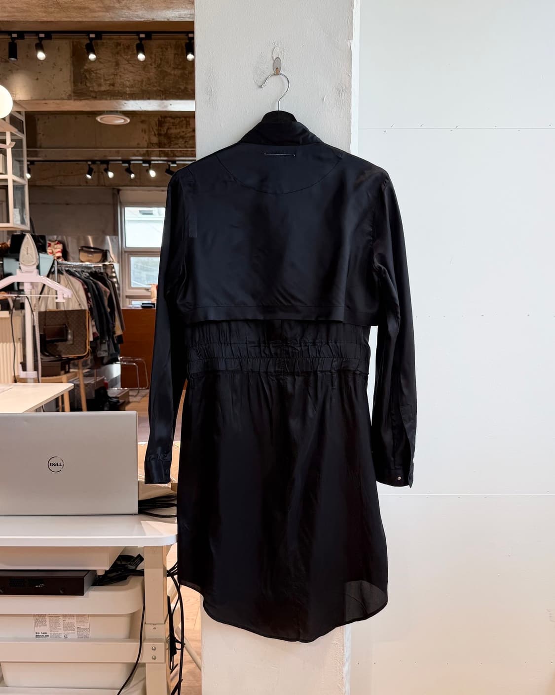 mm6 블랙 아세테이트 셔츠 원피스  상품이미지3
