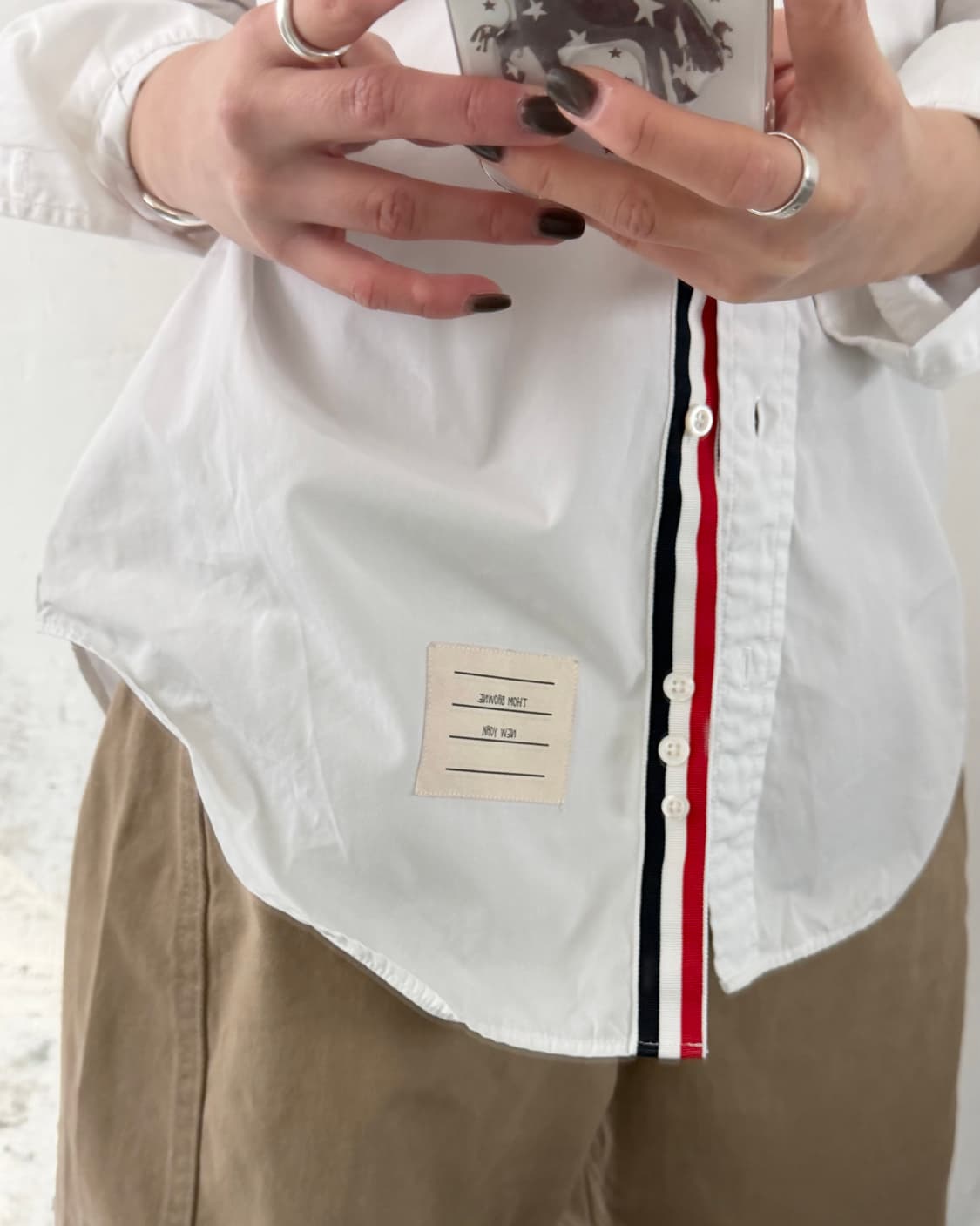 Thom Browne 톰브라운 화이트 포플린 셔츠 상품이미지2