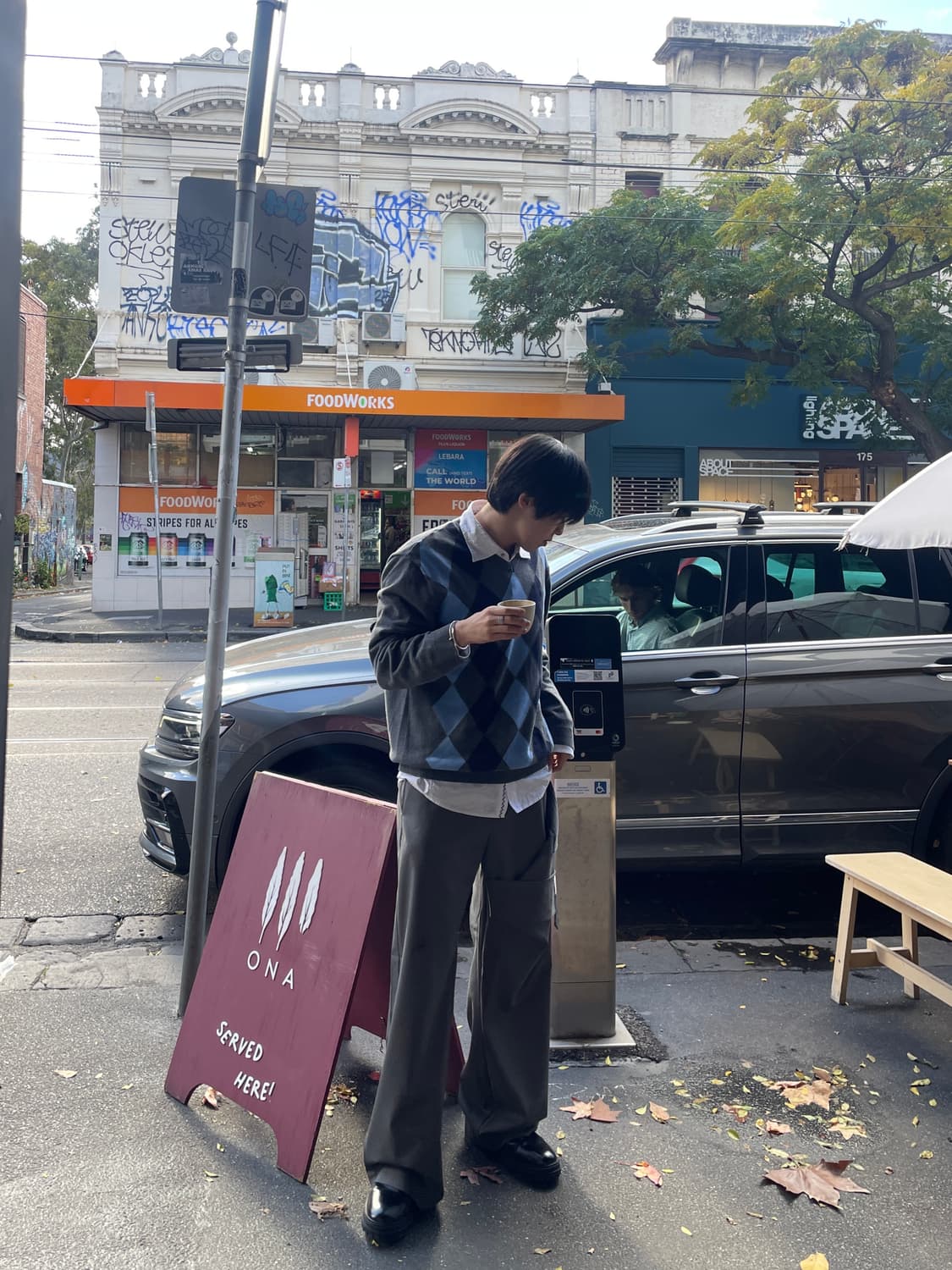 긱시크 아가일 니트 상품이미지1