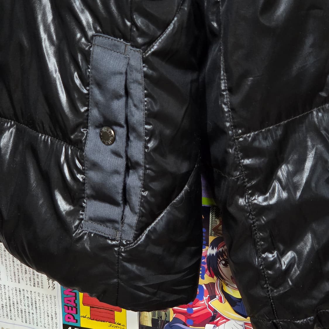 JPN 아비렉스 밀리터리 패치 자수 투웨이 유광 패딩  상품이미지5