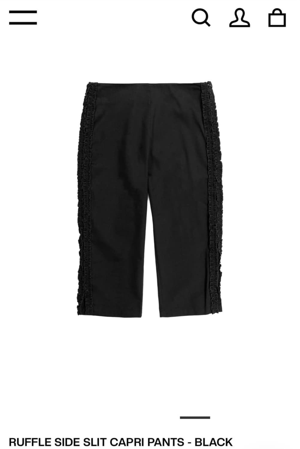 생긴스튜디오 카프리팬츠 Ruffle side slit capri pant 상품이미지3