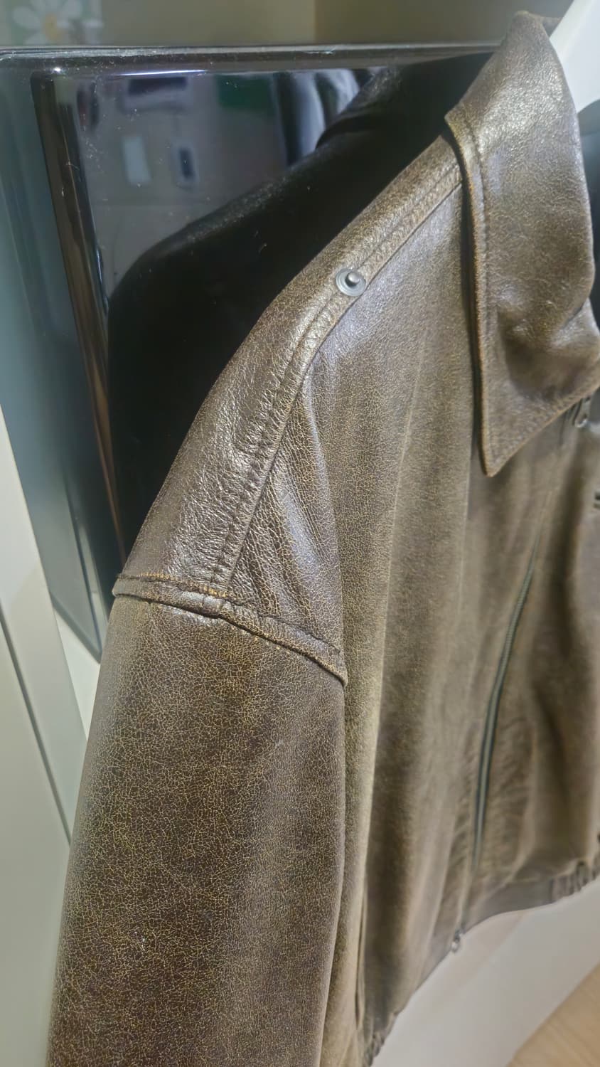 애니타임로릭 빈티지 레더자켓 블랙 L 상품이미지3