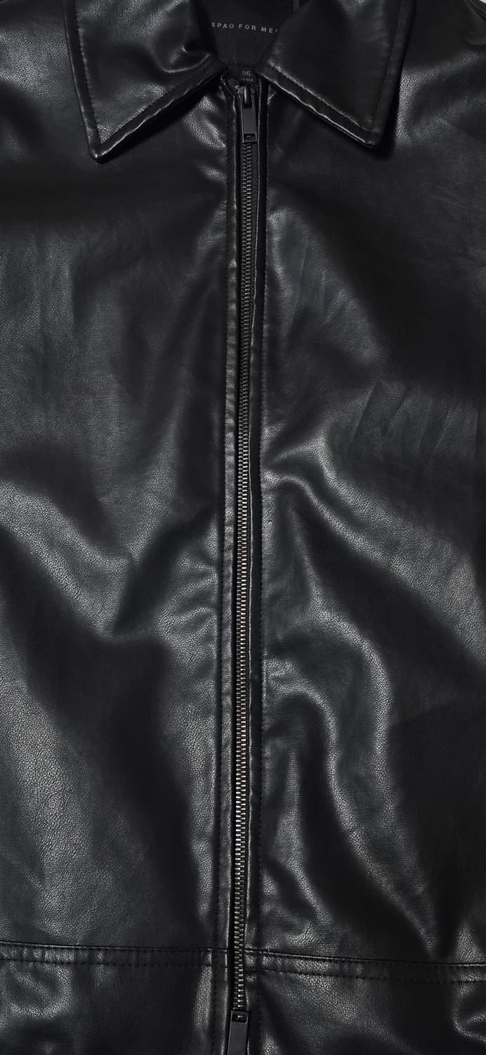 스파오 남성 블랙 양가죽 자켓 95 상품이미지4