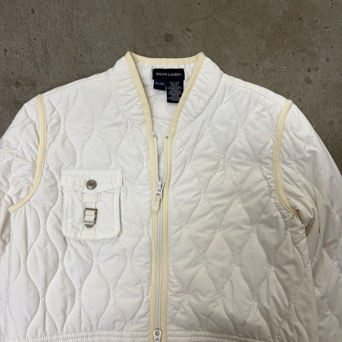 폴로 화이트 퀼팅 누빔 자켓[2127] 상품이미지2