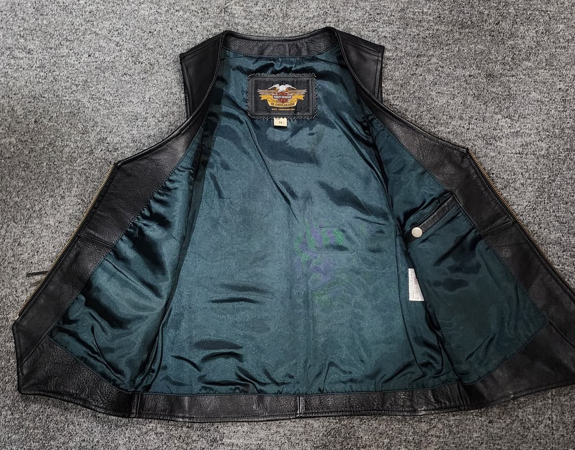 할리 데이비슨 소가죽 조끼 가죽베스트 M 상품이미지3