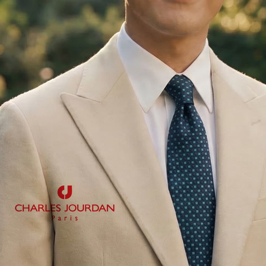 샤를주르당 실크 블루 자카드 넥타이 9.0cm A+등급 K1992 상품이미지1