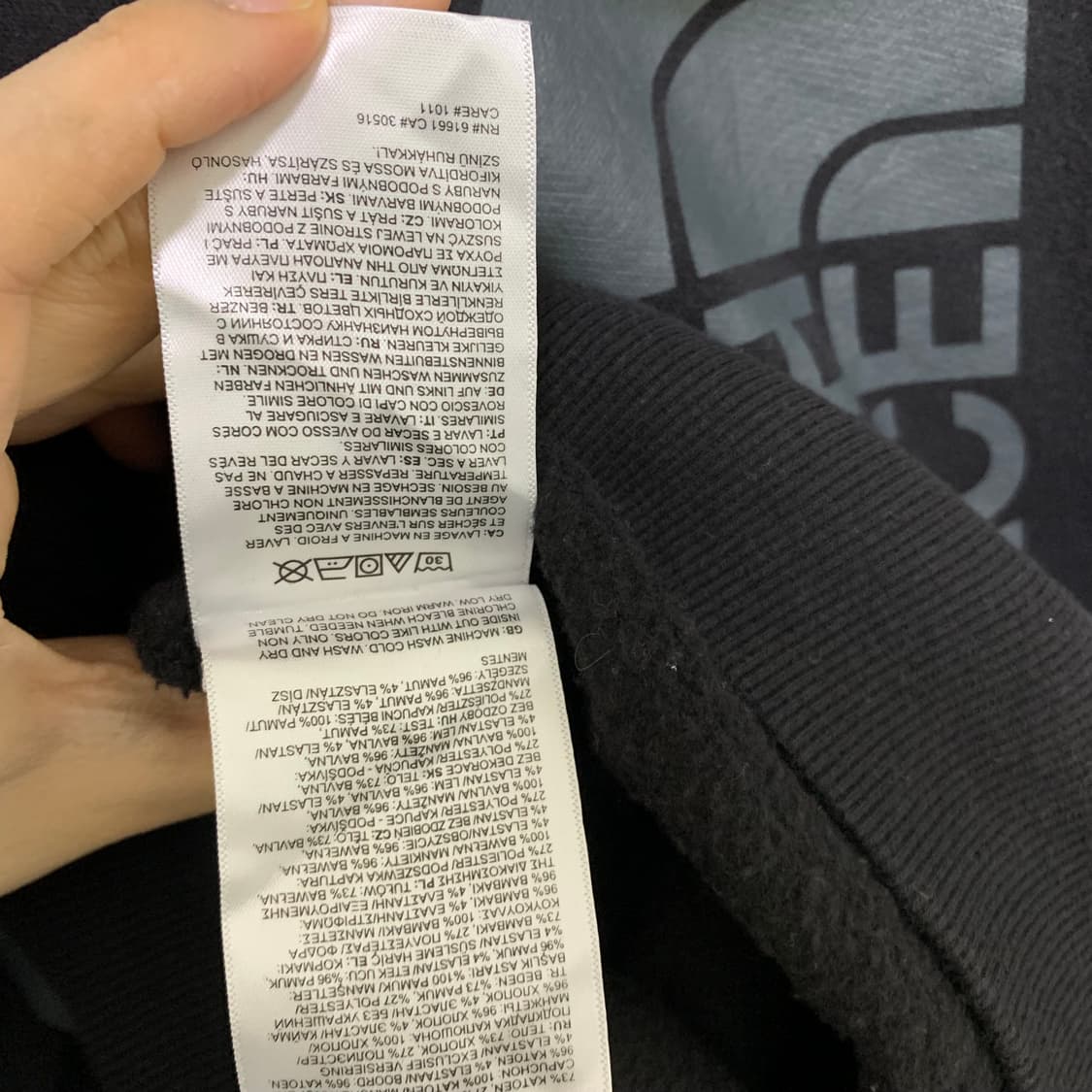 노스페이스 빈티지 블랙 후드티 프린팅 남녀공용 L 상품이미지5