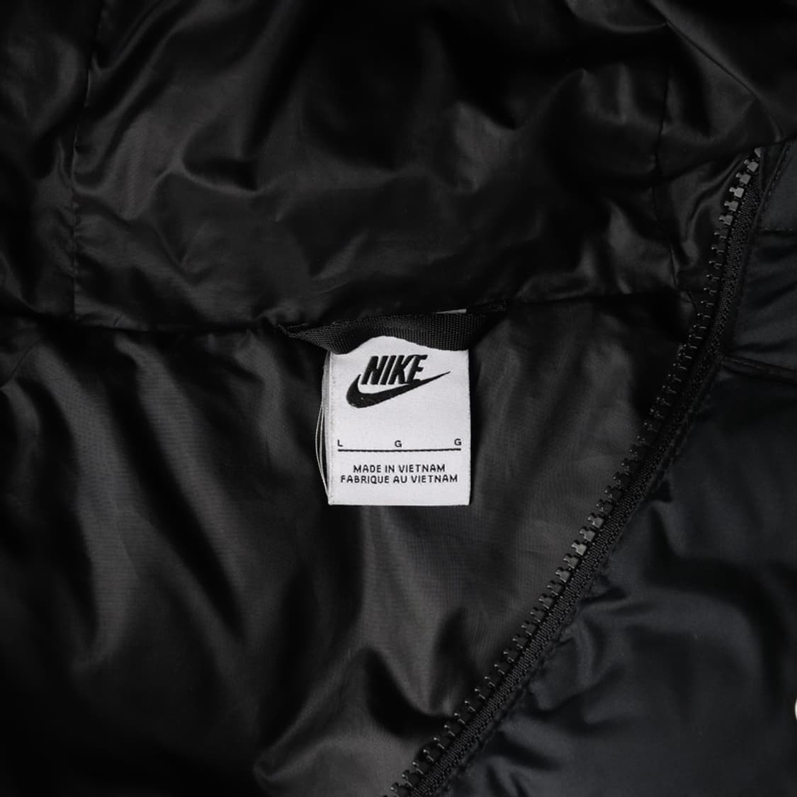 나이키 블랙 그레이 컬러블록 패딩 L 상품이미지6