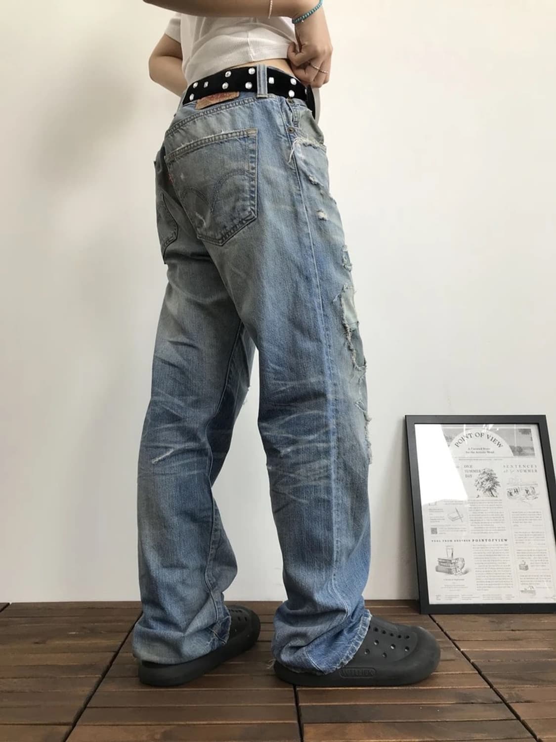 Levis 501 Distressed Denim Pants 상품이미지2