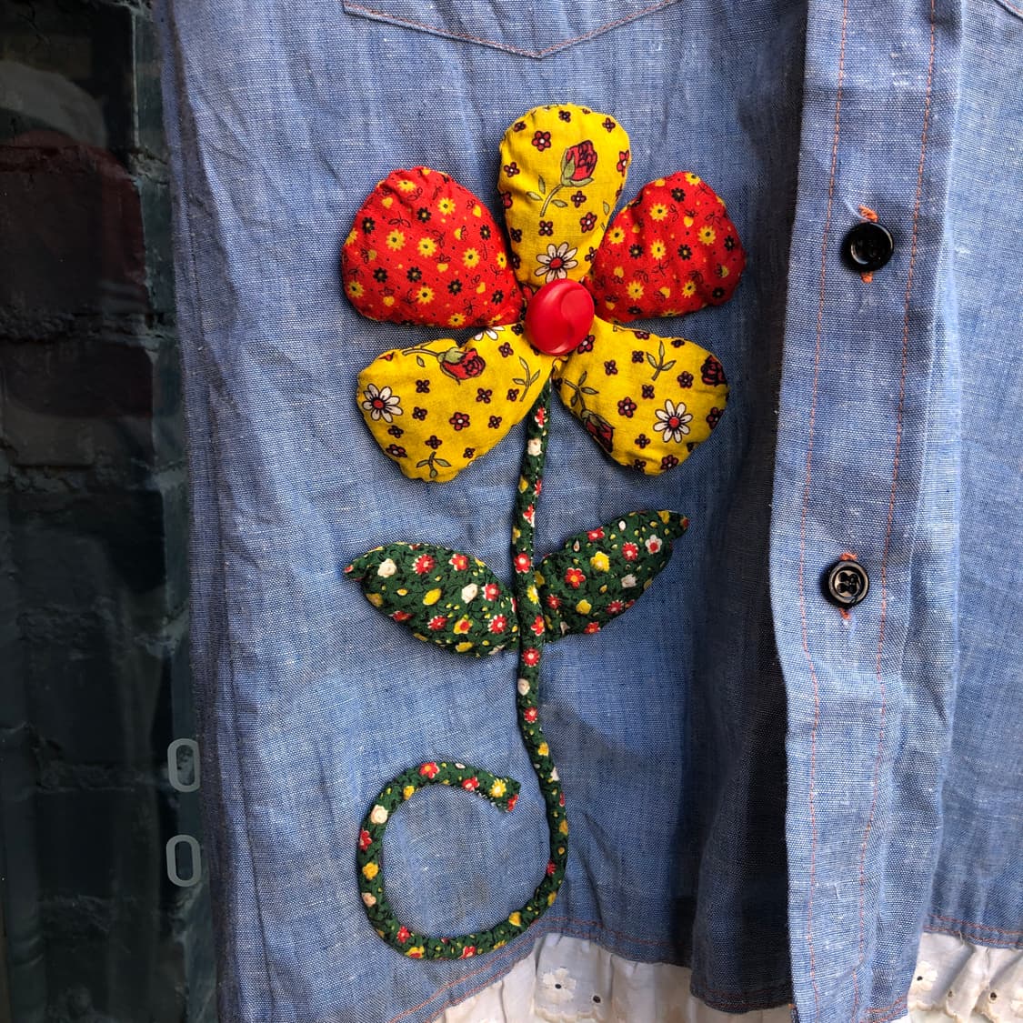 70s JC penny chambray shirt-S 상품이미지3