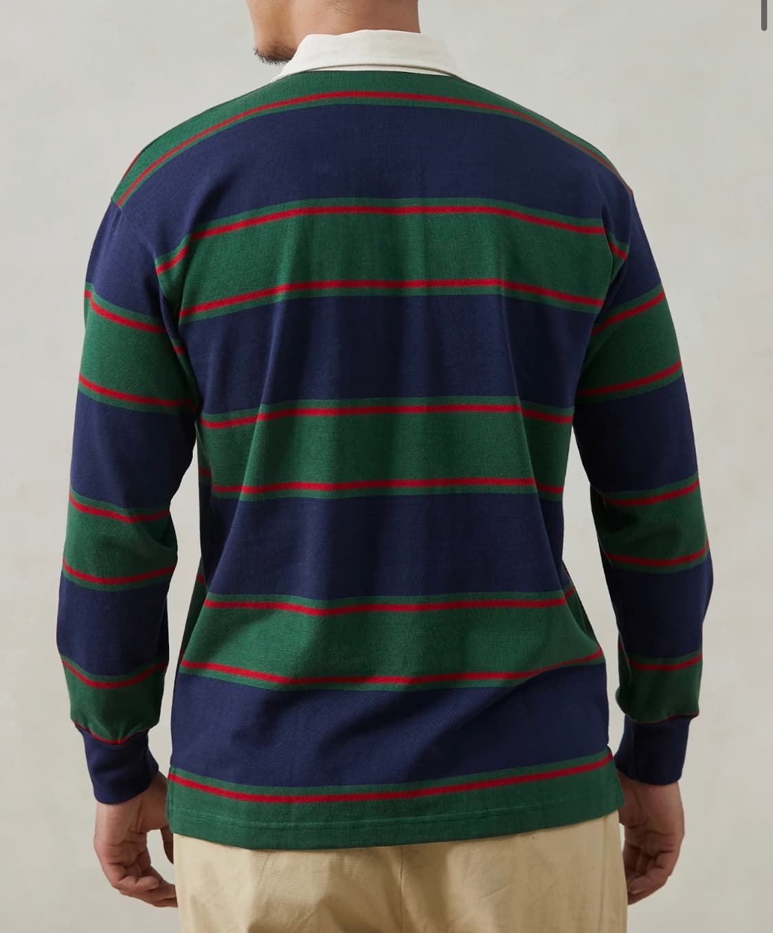 [M] 브론슨 논스탁 클래식핏 스트라이프 저지 럭비 티 셔츠 상품이미지4