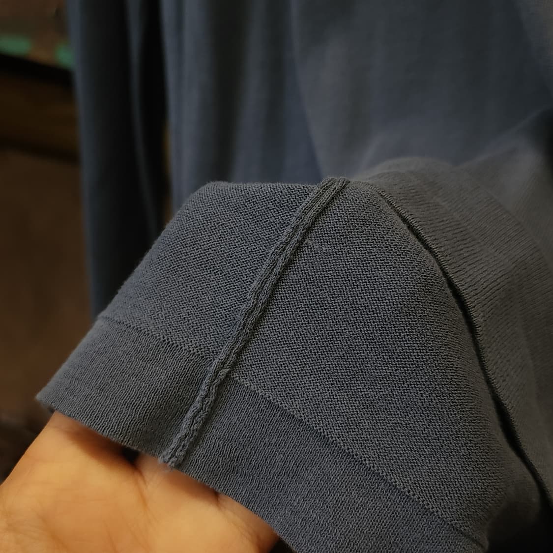 malo 말로 스트레치 코튼 롱 슬리브 브이넥 티셔츠 50 상품이미지7