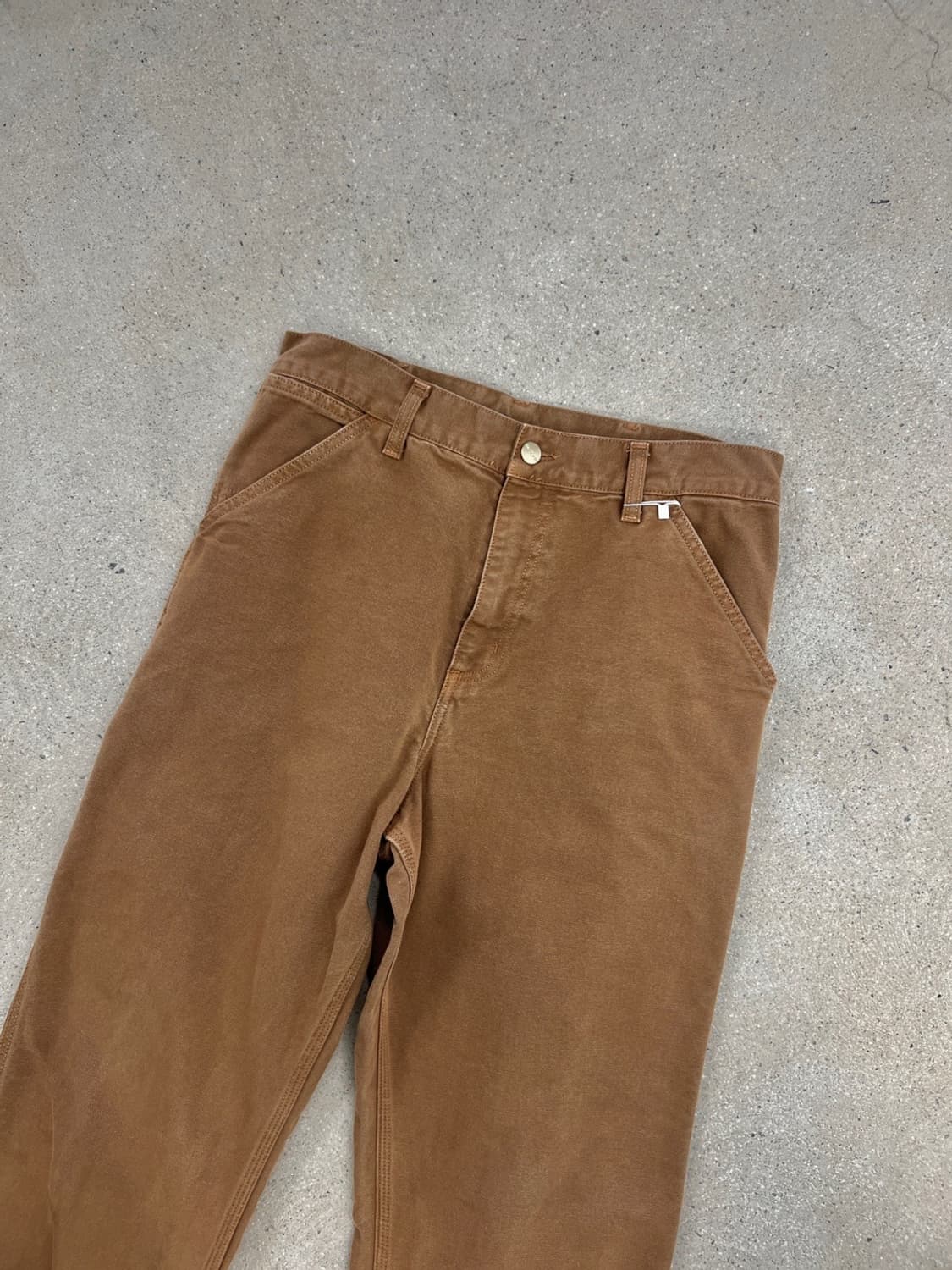 칼하트 WIP 브라운 싱글니 팬츠 상품이미지6