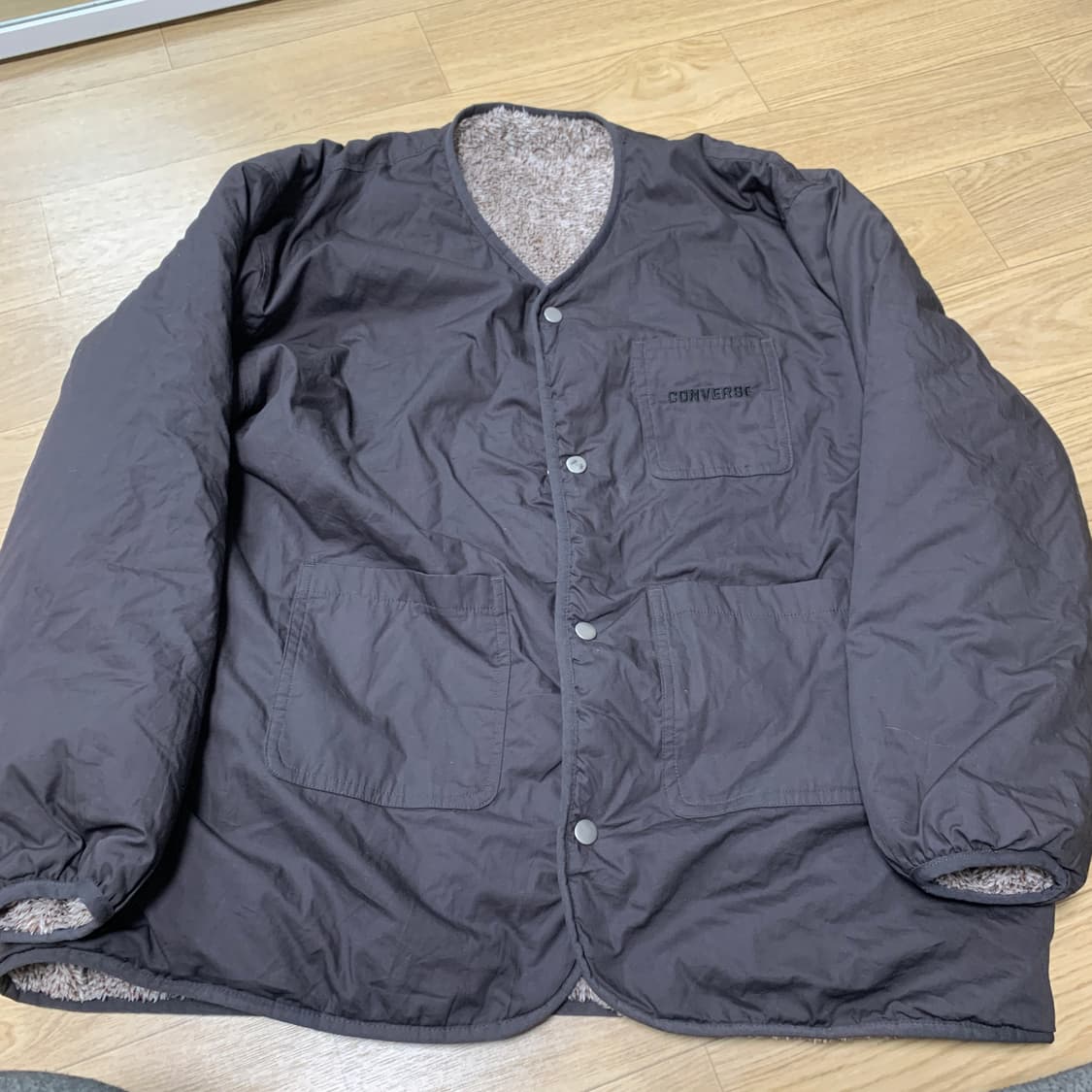100) Converse 컨버스 양면 후리스 가디건 상품이미지1