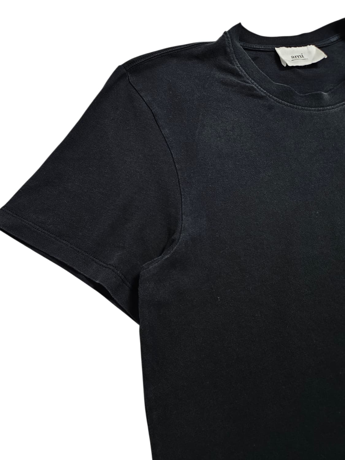 아미 스몰 로고 반팔 블랙 상품이미지5